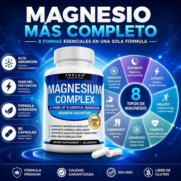 Magnesio Complex 8 — El Suplemento que Tu Cuerpo Estaba Pidiendo